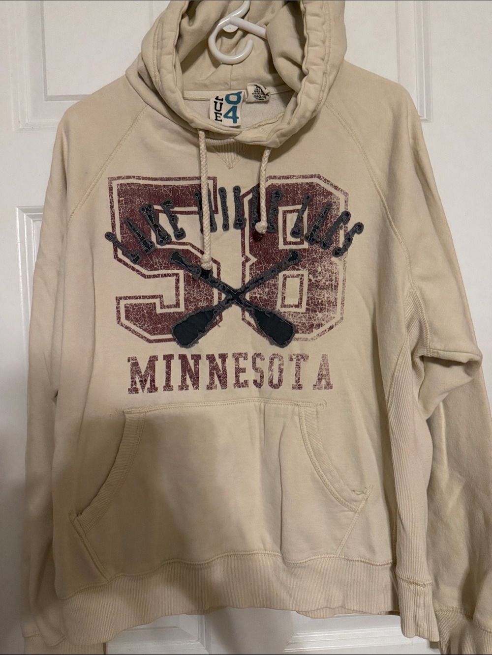 Blue 84 Cream Minnesota Graphic Crewneck Hoodie